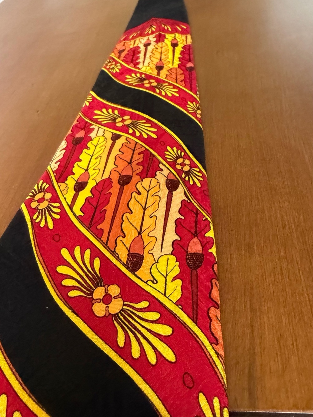 Rush Limbaugh- Vibrant Red & Black Silk Tie